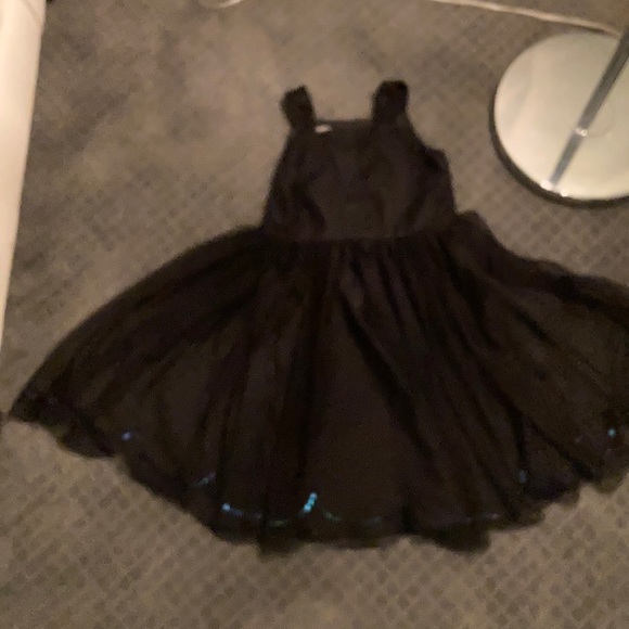 Black sequenced kids dress - Picture 4 of 6